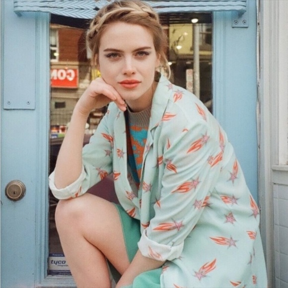 Hayley Elsaesser Canadian Psychedelic  Bowie Shooting Star Y2K Blazer J… - Picture 1 of 10